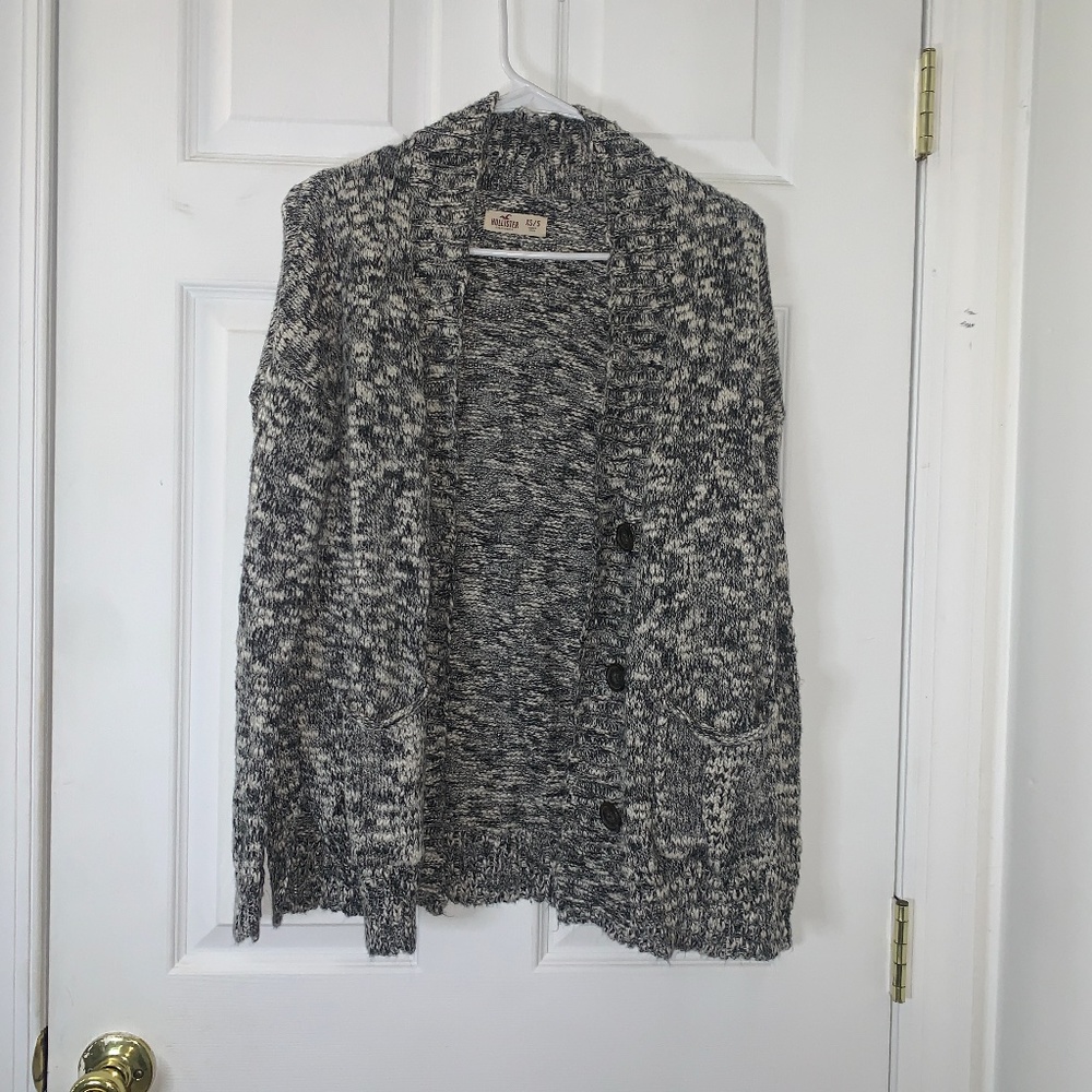 Gray cardigan from Hollister